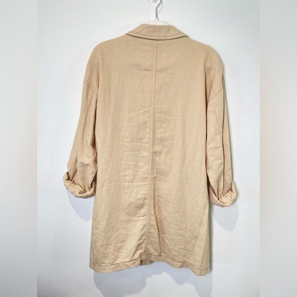 Pilcro Linen Oversized Tan Blazer‎ Size M Beige - Picture 7 of 11